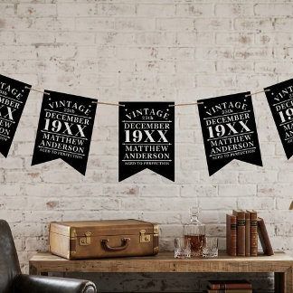 Bandeirinha Flâmula Personalizada Vintage Envelhecida à Perfei