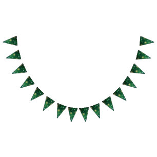 Bandeirinha Flocos de neve do Ouro Xmas em segundo plano