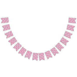 Bandeirinha Floral de Cor de Água Rosa