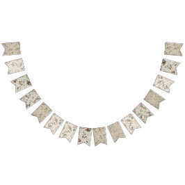 Bandeirinha Floral Pendant Banner Garland | Bridal Shower