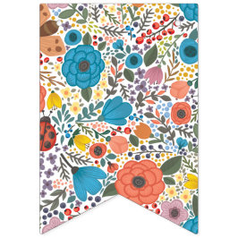 Bandeirinha Flores de primavera.