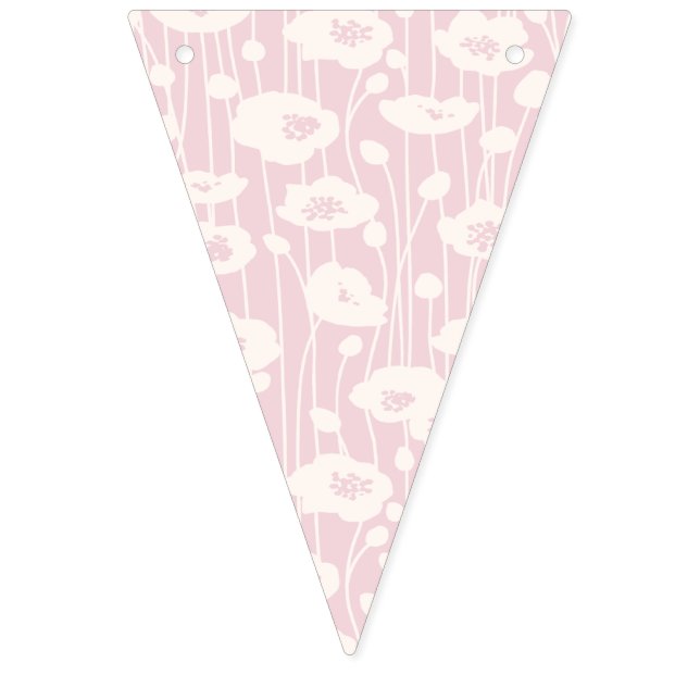 Bandeirinha Flores Frescas | Neutro - Rosa Bege (Primeira Bandeira)