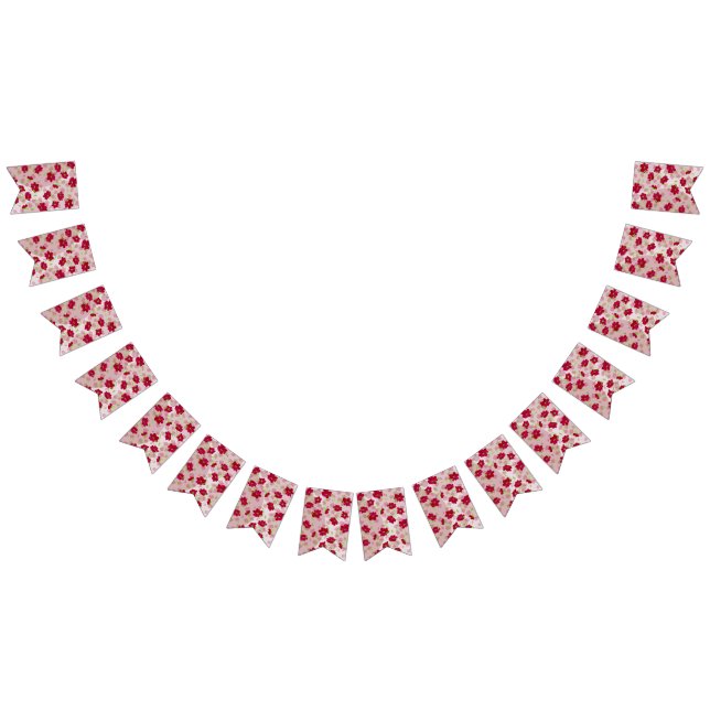 Bandeirinha Flores rosa e vermelha - Floral (Todos)