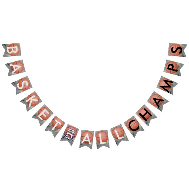 Bandeirinha Formando de Banner de Bunting Azul de Basquete (Todos)