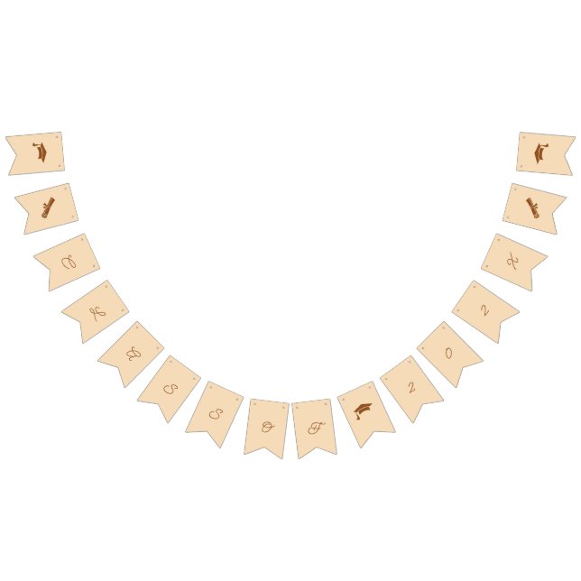 Bandeirinha Formatação Personalizável Simples Castanho E bege (Todos)