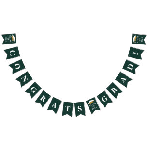 Bandeirinha Formatura 2026 Grad Verde Branco