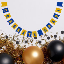 Formatura Cores Escolares Azul Real e Dourado