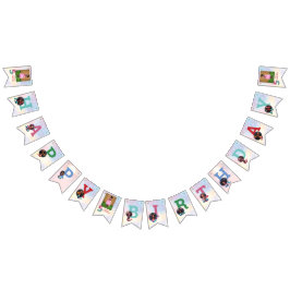 Bandeirinha Foto de Aniversário do 5 de Sereia Afro-Americano