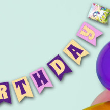 Foto de Aniversário do Unicórn Personalizado do Pa