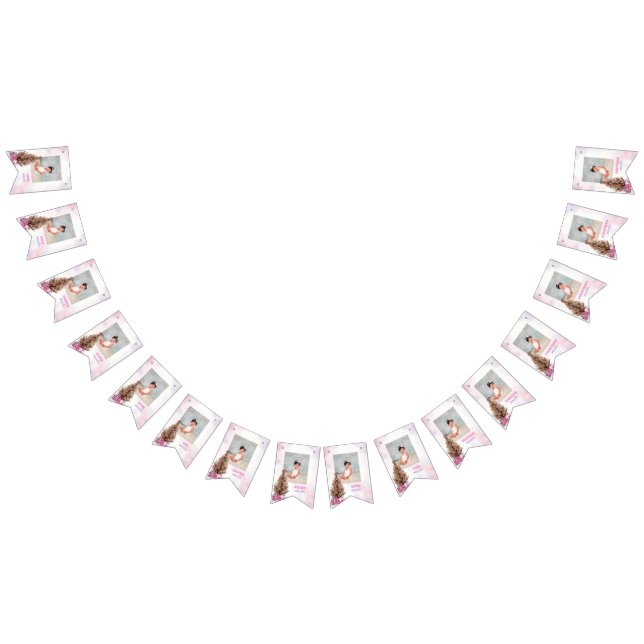 Bandeirinha Foto mensal da Winter Girl Onederland Birthday (Todos)