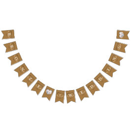 Bandeirinha Foto personalizada do casamento de Bronze, 8 anos