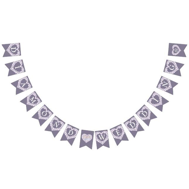 Bandeirinha Foto personalizada do casamento de Diamond 60º ani (Todos)