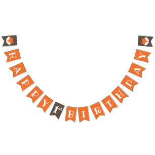 Bandeirinha Fox Woodland Primeiro Aniversário