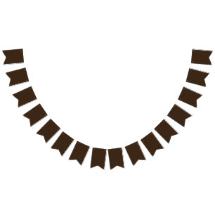 Bandeirinha Fundo Castanho Profundo de Chocolate - Casamento