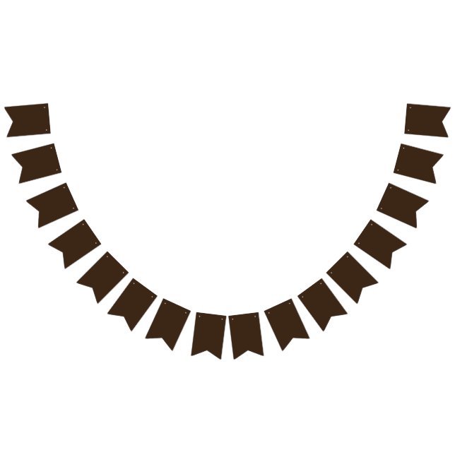 Bandeirinha Fundo Castanho Profundo de Chocolate - Casamento (Todos)