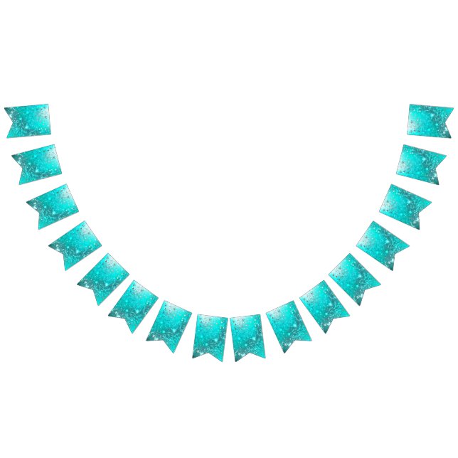 Bandeirinha Fundo do Mint Turquoise Foil (Todos)