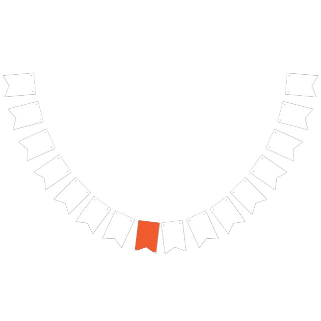 Bandeirinha Fundo Laranja Sólido Brilhante (Todos)