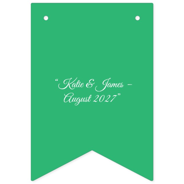 Bandeirinha Fundo Verde de Casa - Design de Casamento (Primeira Bandeira)