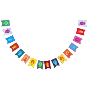 Bandeirinha gatinhos doces gatos engraçados coloridos festivo