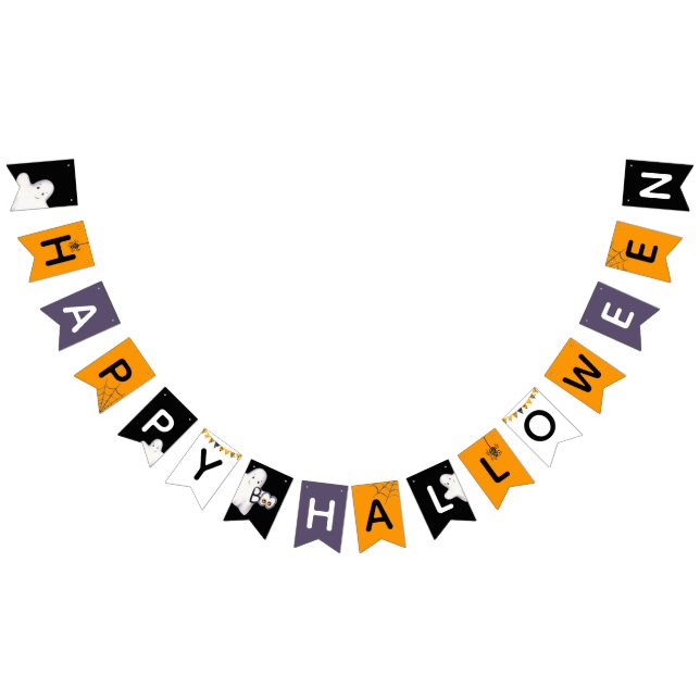 Bandeirinha Ghost Happy Halloween (Todos)