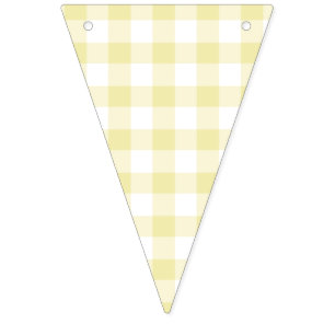 Bandeirinha Gingham Manteiga Clássica Amarelo
