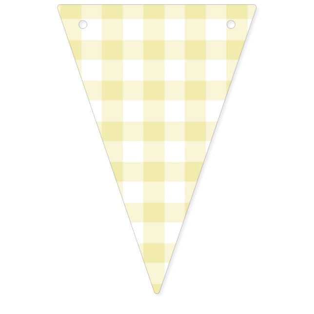 Bandeirinha Gingham Manteiga Clássica Amarelo (Primeira Bandeira)