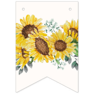 Bandeirinha girassol, BANNER floral