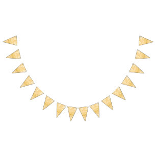 Bandeirinha Glitter Dourado Elegante Sparkle