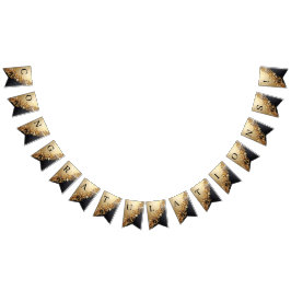 Bandeirinha Gold Floral Embellishments Bunting Flag