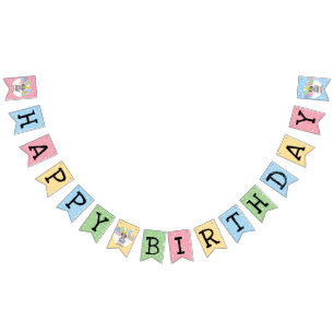 Bandeirinha Goldendoodle Happy Birthday Party Bunting Flags