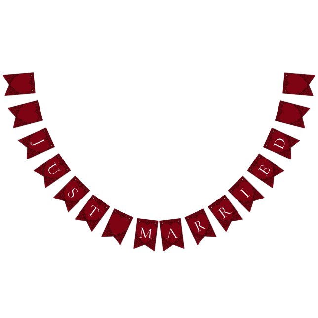 Bandeirinha Gótico de Casamento de Coração Negro Vermelho (Todos)