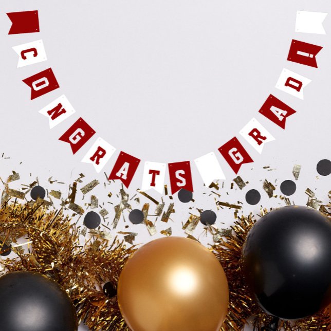 Bandeirinha Graduação de Cores na Escola Vermelha e Branca (In Situ)