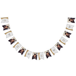 Bandeirinha Graduação de Foto de Quadro Curvo Dourado