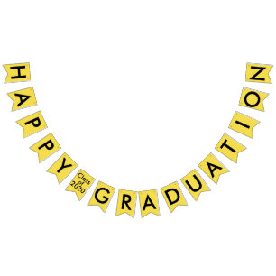 Bandeirinha Graduação YEAR Preto Amarelo
