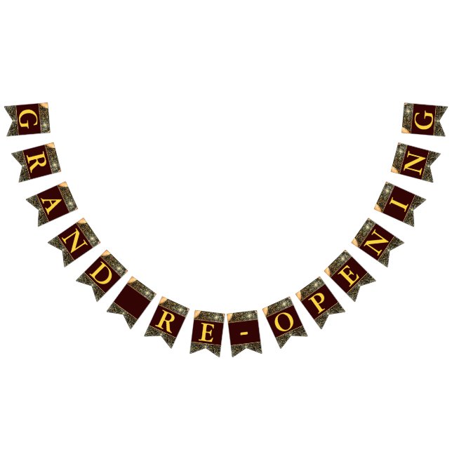 Bandeirinha Grandes Reabrindo Balões Dourados De Largura Falsa (Todos)