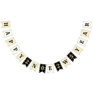 Bandeirinha Greve de Estrelas Douradas Faux Faux do Partido do