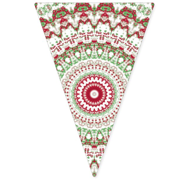 Bandeirinha Groovy Funky Tie Dye Christmas Boho Hippie Mandala (Primeira Bandeira)