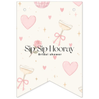 Bandeirinha Guirlanda de bandeirolas Sip Sip Hooray