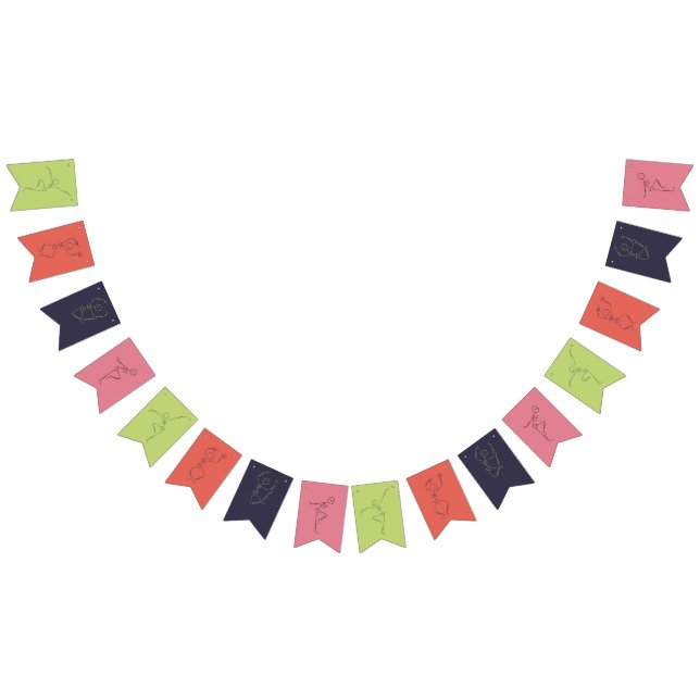 Bandeirinha Halloween Skeletons Dançando (Todos)