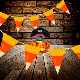 Bandeirinha Halloween Trick ou Treine Candy Corn