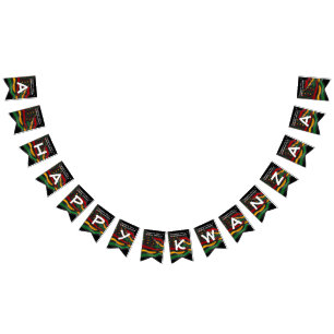 Bandeirinha HAPPY KWANZAA African American Flag
