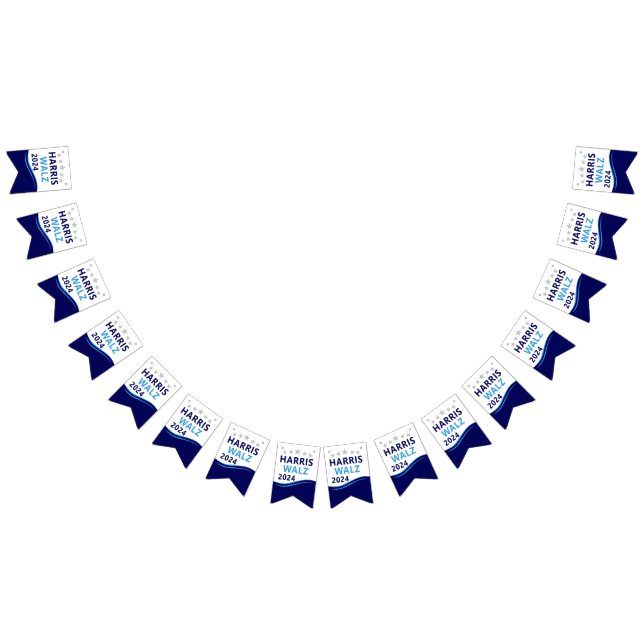 Bandeirinha Harris Walz 2024 para Presidente Blue Wave (Todos)