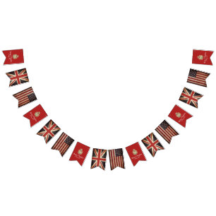 Bandeirinha Harry Meghan UK Flag Festa de casamento Banner