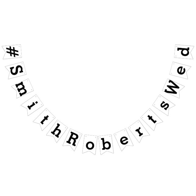 BANDEIRINHA HASHTAG, SEU TEXTO PERSONALIZADO (Todos)