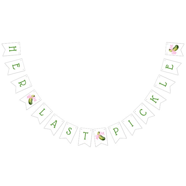 Bandeirinha Her Last Pickle! Bridal Shower Decorations (Todos)