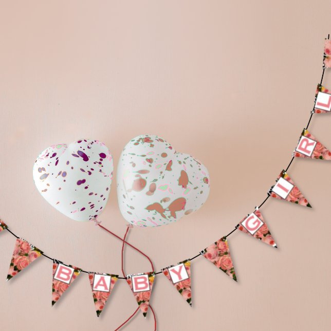 Bandeirinha Herdeira de Salmão Rosa Rosa Floral Patten Baby Gi (Criador carregado)