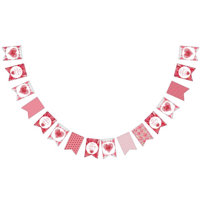 Bandeirinha Hibiscus e rendas RED (Todos)