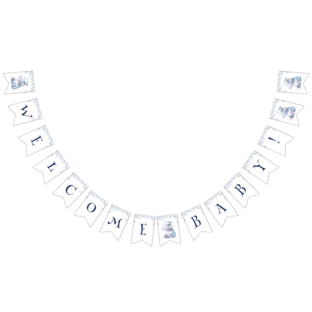 Bandeirinha Hippo Welcome Baby (Todos)