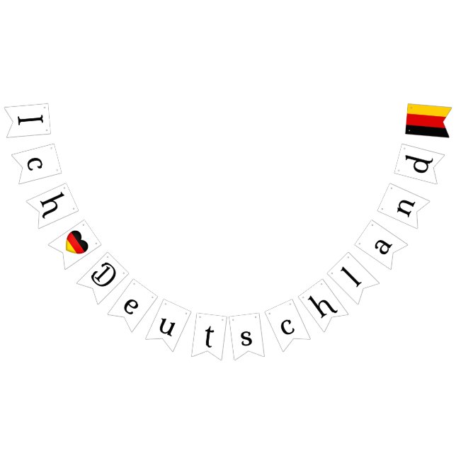 Bandeirinha "Ich Liebe Alemanha" I Heart Germany  (Todos)