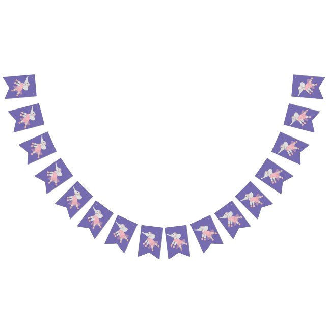 Bandeirinha Illusima Ballerina Elefante Roxo (Todos)